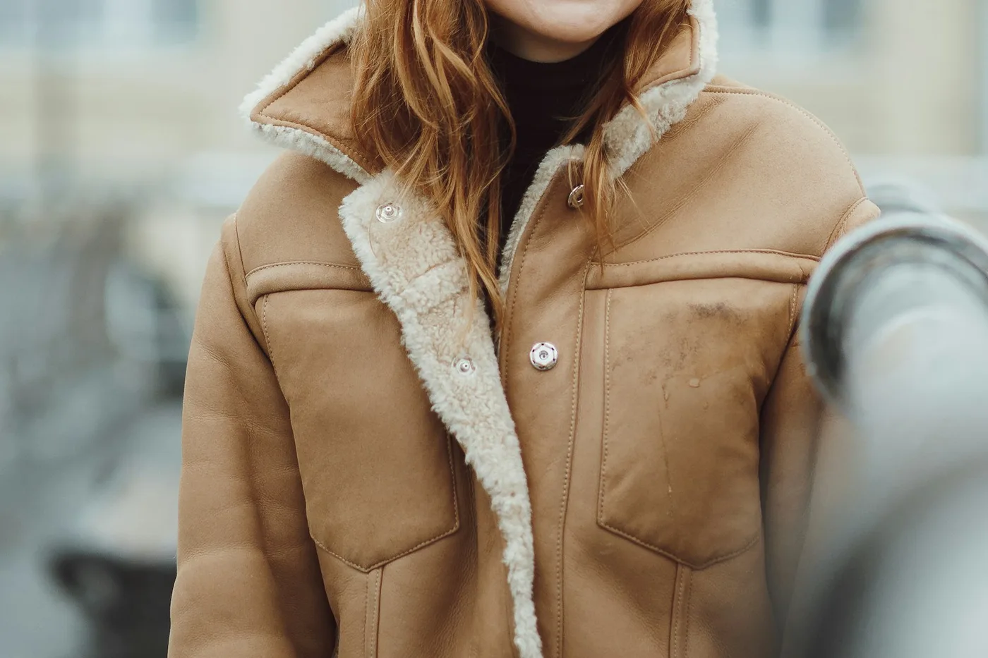 Shearling-Lined Leather Jacket No.23