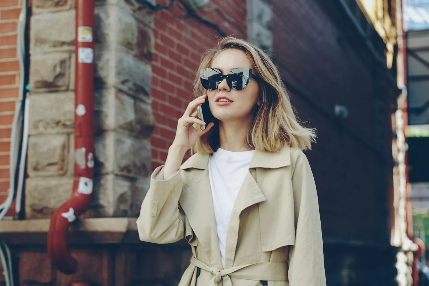 Long Cotton Gabardine Trench House