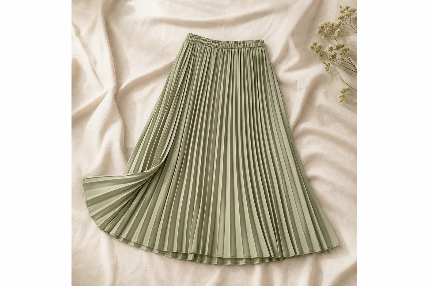 Edition Pleated Midi Skirt