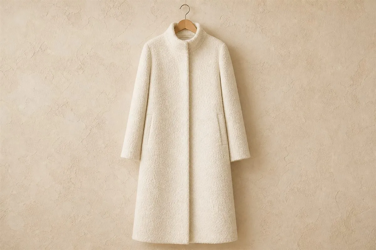 Long Bouclé Wool Coat Atelier