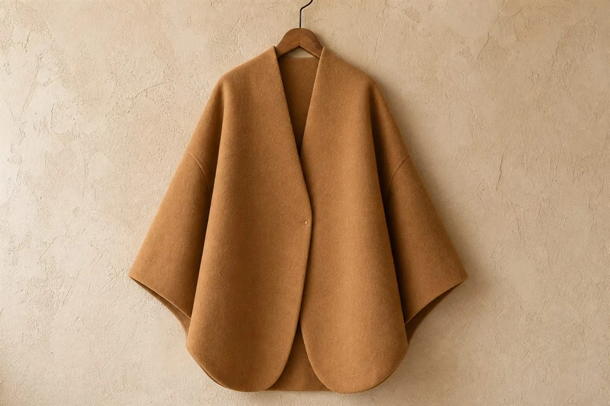 Cashmere-Blend Cocoon Coat