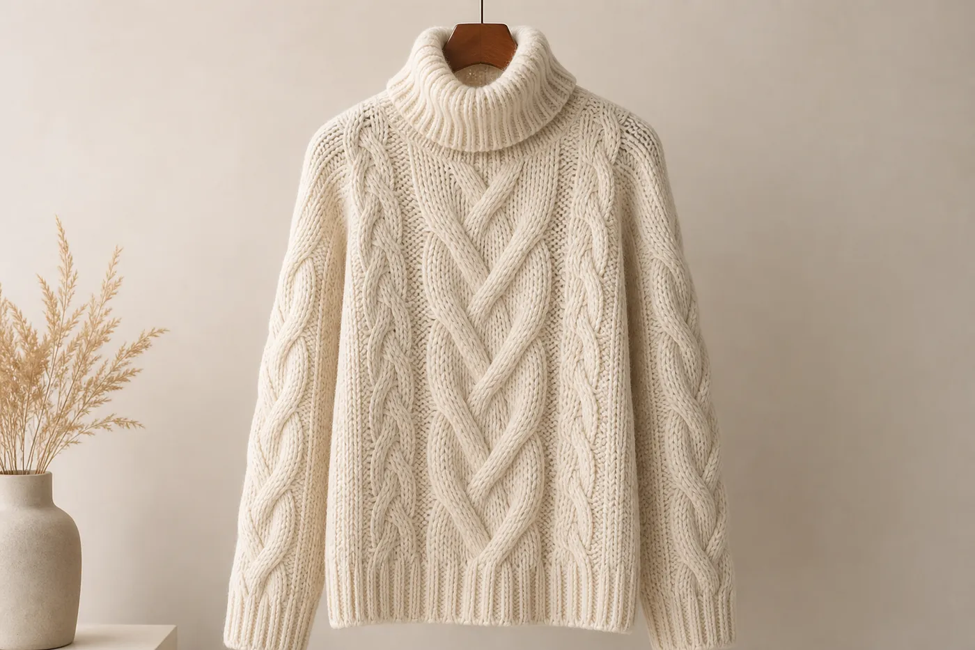 Cable-Knit Wool Jumper No.04