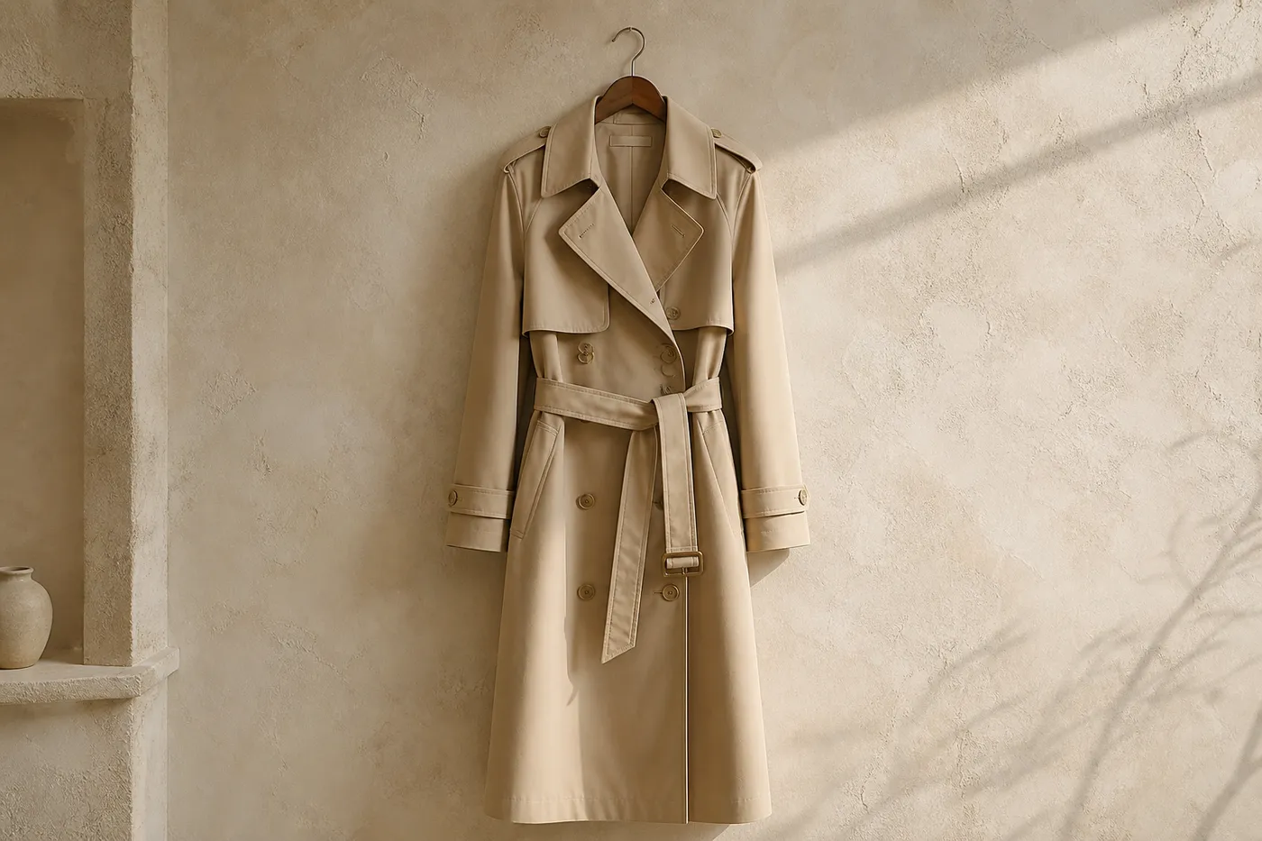 Edition Long Cotton Trench in Mastic — Series 06